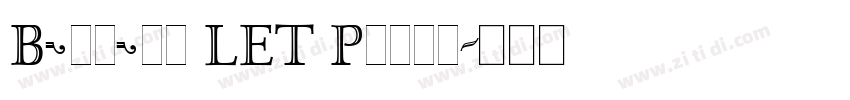 Bergell LET Plain字体转换